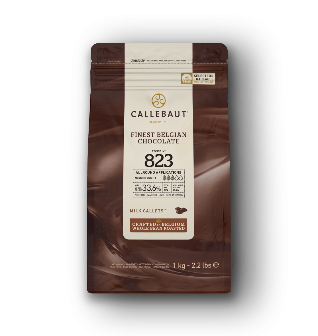 Chocolat de Couverture au Lait 823 1Kg callebaut