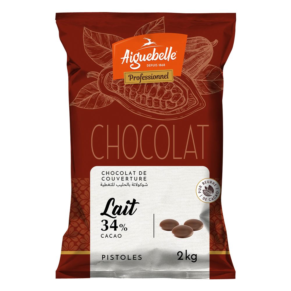 PISTOLES CHOCOLAT LAIT 34% 2kg