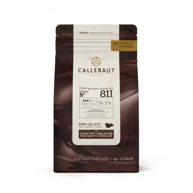 Chocolat de Couverture Noir 54.5% 1kg callebaut