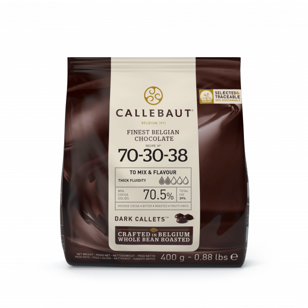 Chocolat de Couverture Noir 70-30-38 400g callebaut